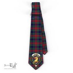 Scottish Allison Red Tartan Tie with Family Crest Tartan Plaid NeckTie Scottish Plaid Tartan Plaid - ScotsTee - scotstee.com