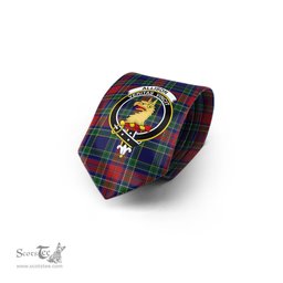 Scottish Allison Red Tartan Tie with Family Crest Tartan Plaid NeckTie Scottish Plaid Tartan Plaid - ScotsTee - scotstee.com