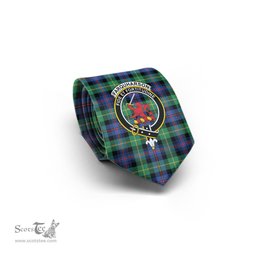 Scottish Farquharson Ancient Tartan Tie with Family Crest Tartan Plaid NeckTie Scottish Plaid Tartan Plaid - ScotsTee - scotstee.com