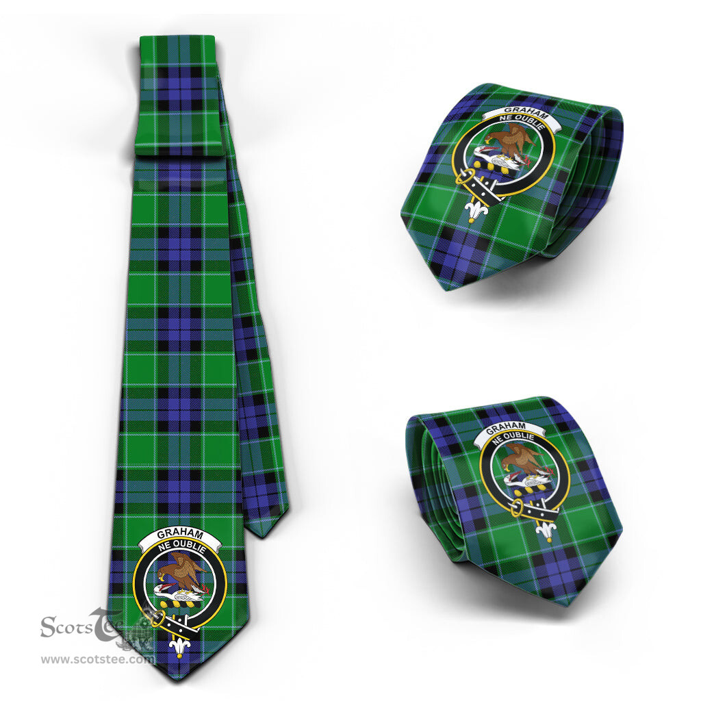 Scottish Graham of Menteith Modern Tartan Tie with Family Crest Tartan Plaid NeckTie Scottish Plaid Tartan Plaid - ScotsTee - scotstee.com