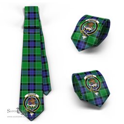Scottish Graham of Menteith Modern Tartan Tie with Family Crest Tartan Plaid NeckTie Scottish Plaid Tartan Plaid - ScotsTee - scotstee.com