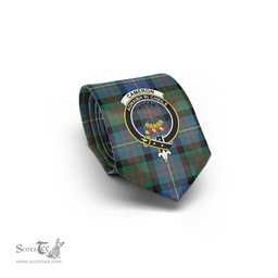 Scottish Cameron of Erracht Ancient Tartan Tie with Family Crest Tartan Plaid NeckTie Scottish Plaid Tartan Plaid - ScotsTee - scotstee.com