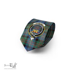 Scottish Cameron of Erracht Ancient Tartan Tie with Family Crest Tartan Plaid NeckTie Scottish Plaid Tartan Plaid - ScotsTee - scotstee.com
