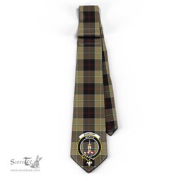 Scottish Dunlop Hunting Tartan Tie with Family Crest Tartan Plaid NeckTie Scottish Plaid Tartan Plaid - ScotsTee - scotstee.com