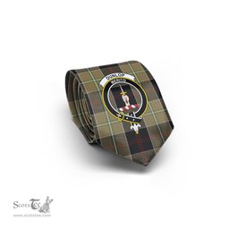 Scottish Dunlop Hunting Tartan Tie with Family Crest Tartan Plaid NeckTie Scottish Plaid Tartan Plaid - ScotsTee - scotstee.com