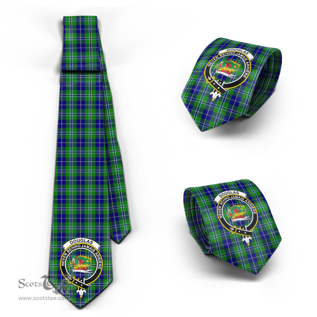 Scottish Douglas Tartan Tie with Family Crest Tartan Plaid NeckTie Scottish Plaid Tartan Plaid - ScotsTee - scotstee.com