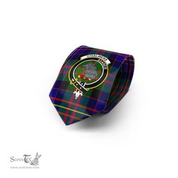 Scottish Chalmers Modern Tartan Tie with Family Crest Tartan Plaid NeckTie Scottish Plaid Tartan Plaid - ScotsTee - scotstee.com