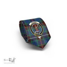 Scottish Fraser Hunting Ancient Tartan Tie with Family Crest Tartan Plaid NeckTie Scottish Plaid Tartan Plaid - ScotsTee - scotstee.com