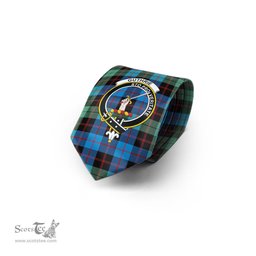 Scottish Guthrie Ancient Tartan Tie with Family Crest Tartan Plaid NeckTie Scottish Plaid Tartan Plaid - ScotsTee - scotstee.com