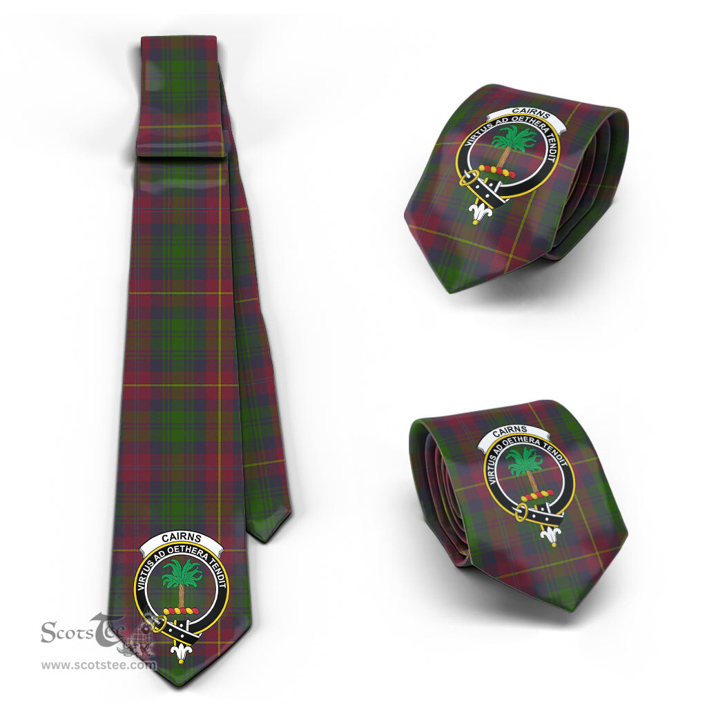 Scottish Cairns Tartan Tie with Family Crest Tartan Plaid NeckTie Scottish Plaid Tartan Plaid - ScotsTee - scotstee.com