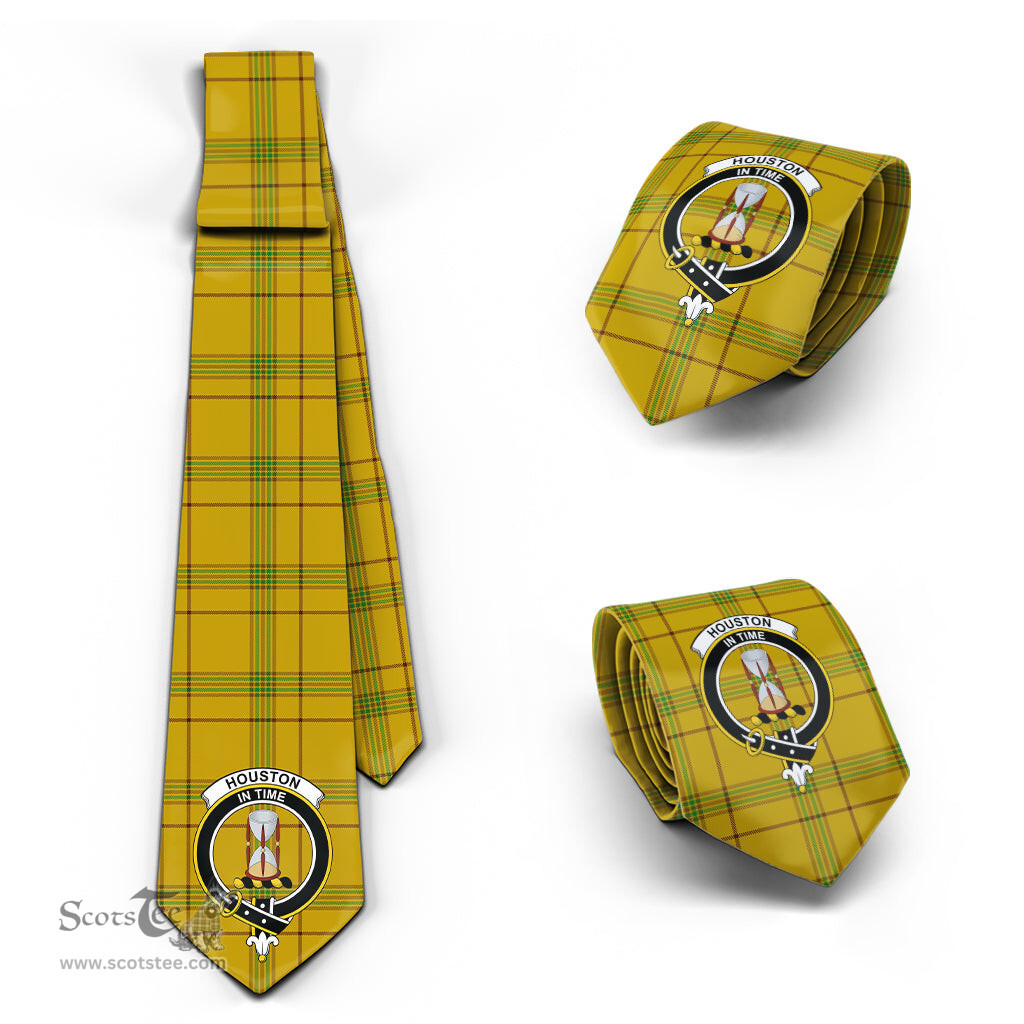 Scottish Houston Tartan Tie with Family Crest Tartan Plaid NeckTie Scottish Plaid Tartan Plaid - ScotsTee - scotstee.com