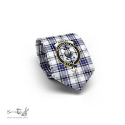 Scottish Hannay Modern Tartan Tie with Family Crest Tartan Plaid NeckTie Scottish Plaid Tartan Plaid - ScotsTee - scotstee.com