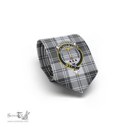 Scottish Glendinning Tartan Tie with Family Crest Tartan Plaid NeckTie Scottish Plaid Tartan Plaid - ScotsTee - scotstee.com