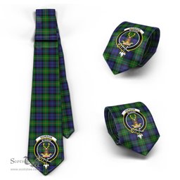 Scottish Gordon Tartan Tie with Family Crest Tartan Plaid NeckTie Scottish Plaid Tartan Plaid - ScotsTee - scotstee.com