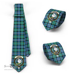 Scottish Campbell of Cawdor Ancient Tartan Tie with Family Crest Tartan Plaid NeckTie Scottish Plaid Tartan Plaid - ScotsTee - scotstee.com