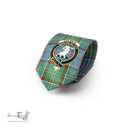 Scottish Colville Tartan Tie with Family Crest Tartan Plaid NeckTie Scottish Plaid Tartan Plaid - ScotsTee - scotstee.com