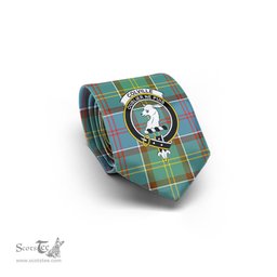 Scottish Colville Tartan Tie with Family Crest Tartan Plaid NeckTie Scottish Plaid Tartan Plaid - ScotsTee - scotstee.com