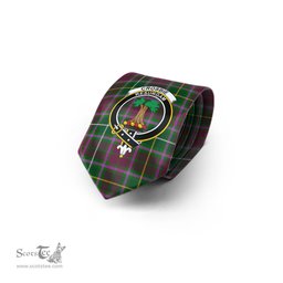 Scottish Crosbie Tartan Tie with Family Crest Tartan Plaid NeckTie Scottish Plaid Tartan Plaid - ScotsTee - scotstee.com