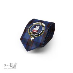 Scottish Home (Hume) Tartan Tie with Family Crest Tartan Plaid NeckTie Scottish Plaid Tartan Plaid - ScotsTee - scotstee.com