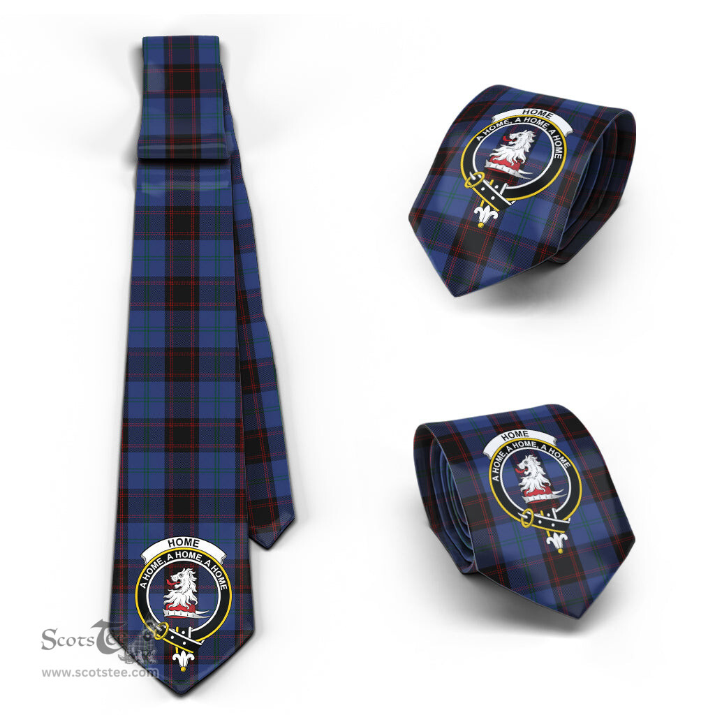 Scottish Home (Hume) Tartan Tie with Family Crest Tartan Plaid NeckTie Scottish Plaid Tartan Plaid - ScotsTee - scotstee.com