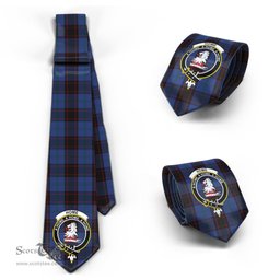 Scottish Home (Hume) Tartan Tie with Family Crest Tartan Plaid NeckTie Scottish Plaid Tartan Plaid - ScotsTee - scotstee.com