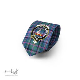 Scottish Cooper Tartan Tie with Family Crest Tartan Plaid NeckTie Scottish Plaid Tartan Plaid - ScotsTee - scotstee.com