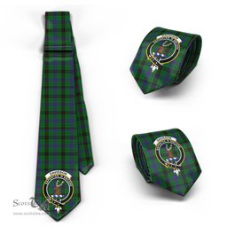 Scottish Davidson Tartan Tie with Family Crest Tartan Plaid NeckTie Scottish Plaid Tartan Plaid - ScotsTee - scotstee.com