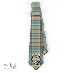 Scottish Balfour Blue Tartan Tie with Family Crest Tartan Plaid NeckTie Scottish Plaid Tartan Plaid - ScotsTee - scotstee.com