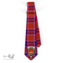 Scottish Cameron of Lochiel Modern Tartan Tie with Family Crest Tartan Plaid NeckTie Scottish Plaid Tartan Plaid - ScotsTee - scotstee.com