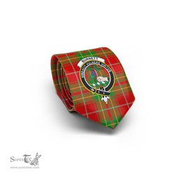Scottish Burnett Ancient Tartan Tie with Family Crest Tartan Plaid NeckTie Scottish Plaid Tartan Plaid - ScotsTee - scotstee.com