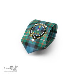 Scottish Ferguson Ancient Tartan Tie with Family Crest Tartan Plaid NeckTie Scottish Plaid Tartan Plaid - ScotsTee - scotstee.com