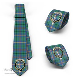 Scottish Carmichael Ancient Tartan Tie with Family Crest Tartan Plaid NeckTie Scottish Plaid Tartan Plaid - ScotsTee - scotstee.com