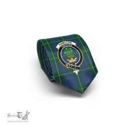 Scottish Hamilton Hunting Tartan Tie with Family Crest Tartan Plaid NeckTie Scottish Plaid Tartan Plaid - ScotsTee - scotstee.com