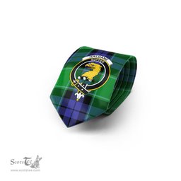 Scottish Haldane Tartan Tie with Family Crest Tartan Plaid NeckTie Scottish Plaid Tartan Plaid - ScotsTee - scotstee.com