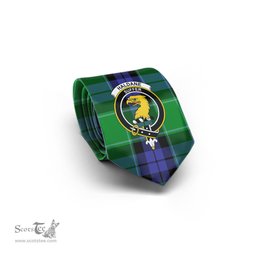 Scottish Haldane Tartan Tie with Family Crest Tartan Plaid NeckTie Scottish Plaid Tartan Plaid - ScotsTee - scotstee.com