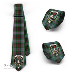 Scottish Brodie Hunting Tartan Tie with Family Crest Tartan Plaid NeckTie Scottish Plaid Tartan Plaid - ScotsTee - scotstee.com
