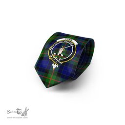 Scottish Gunn Modern Tartan Tie with Family Crest Tartan Plaid NeckTie Scottish Plaid Tartan Plaid - ScotsTee - scotstee.com