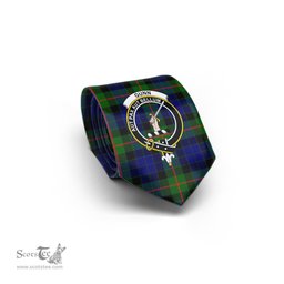 Scottish Gunn Modern Tartan Tie with Family Crest Tartan Plaid NeckTie Scottish Plaid Tartan Plaid - ScotsTee - scotstee.com