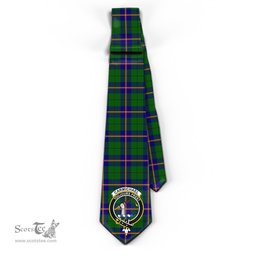 Scottish Carmichael Modern Tartan Tie with Family Crest Tartan Plaid NeckTie Scottish Plaid Tartan Plaid - ScotsTee - scotstee.com