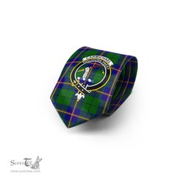 Scottish Carmichael Modern Tartan Tie with Family Crest Tartan Plaid NeckTie Scottish Plaid Tartan Plaid - ScotsTee - scotstee.com