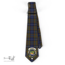 Scottish Douglas Brown Tartan Tie with Family Crest Tartan Plaid NeckTie Scottish Plaid Tartan Plaid - ScotsTee - scotstee.com