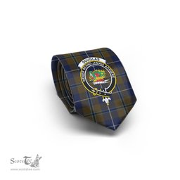 Scottish Douglas Brown Tartan Tie with Family Crest Tartan Plaid NeckTie Scottish Plaid Tartan Plaid - ScotsTee - scotstee.com
