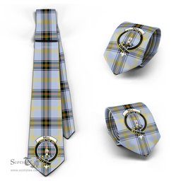 Scottish Bell Tartan Tie with Family Crest Tartan Plaid NeckTie Scottish Plaid Tartan Plaid - ScotsTee - scotstee.com