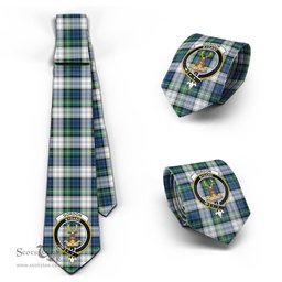 Scottish Gordon Dress Ancient Tartan Tie with Family Crest Tartan Plaid NeckTie Scottish Plaid Tartan Plaid - ScotsTee - scotstee.com