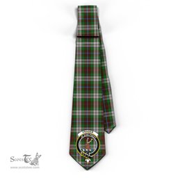 Scottish Fraser Hunting Dress Tartan Tie with Family Crest Tartan Plaid NeckTie Scottish Plaid Tartan Plaid - ScotsTee - scotstee.com