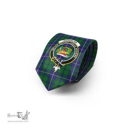 Scottish Douglas Green Tartan Tie with Family Crest Tartan Plaid NeckTie Scottish Plaid Tartan Plaid - ScotsTee - scotstee.com