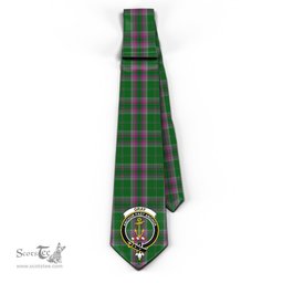 Scottish Gray Hunting Tartan Tie with Family Crest Tartan Plaid NeckTie Scottish Plaid Tartan Plaid - ScotsTee - scotstee.com