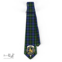Scottish Gow Hunting Tartan Tie with Family Crest Tartan Plaid NeckTie Scottish Plaid Tartan Plaid - ScotsTee - scotstee.com