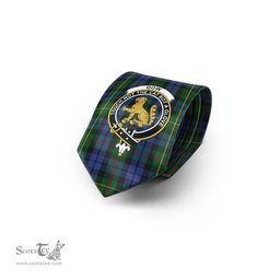 Scottish Gow Hunting Tartan Tie with Family Crest Tartan Plaid NeckTie Scottish Plaid Tartan Plaid - ScotsTee - scotstee.com