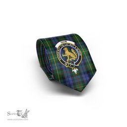 Scottish Gow Hunting Tartan Tie with Family Crest Tartan Plaid NeckTie Scottish Plaid Tartan Plaid - ScotsTee - scotstee.com